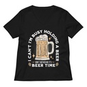 Beer Time - Father's Day Women's Relaxed V-Neck T-Shirt