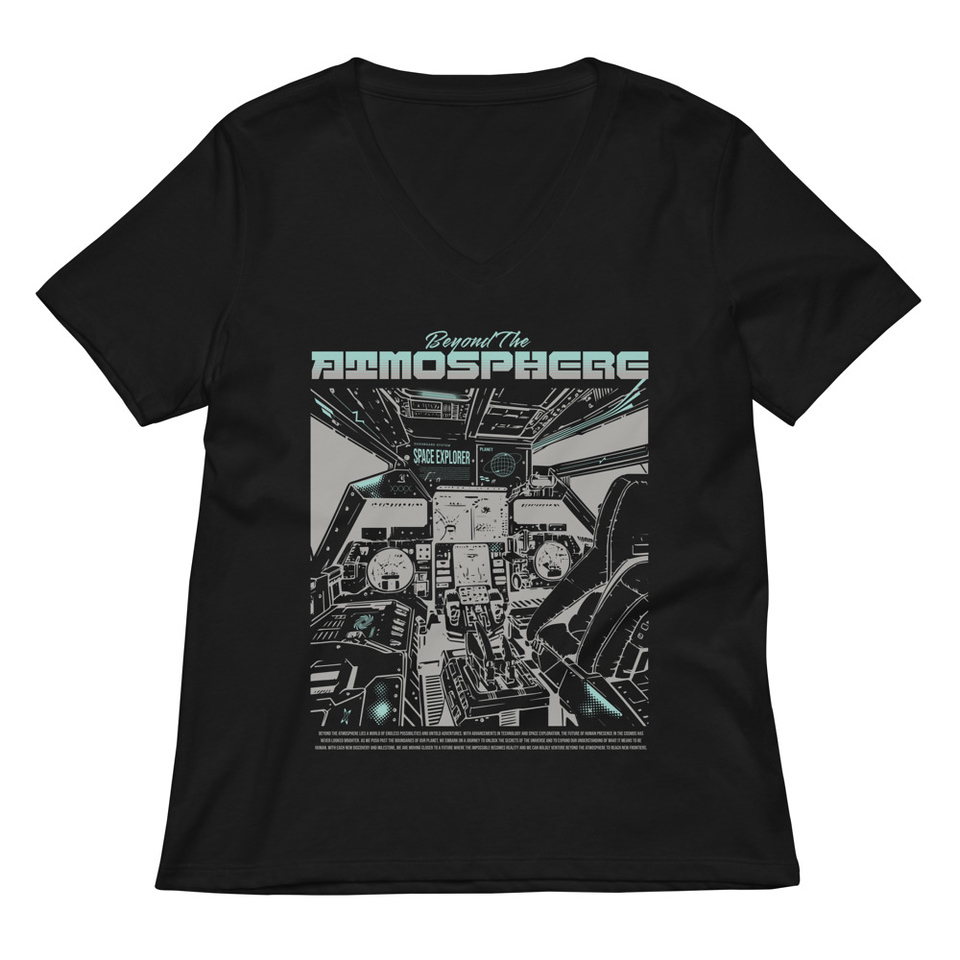 Beyond The Atmosphere Women's Relaxed V-Neck T-Shirt