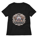 biker forever Women's Relaxed V-Neck T-Shirt