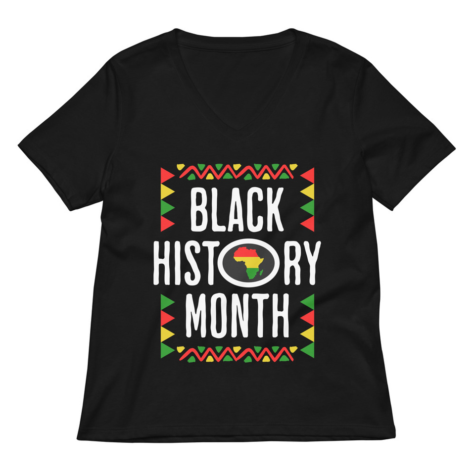Black History Month - African American Culture Women's Relaxed V-Neck T-Shirt