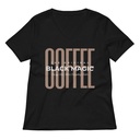 Black Magic - Minimal Modern Coffee Quote Women's Relaxed V-Neck T-Shirt