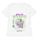 Blessing With Suffer Women's Relaxed V-Neck T-Shirt
