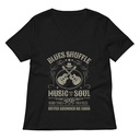 Blues Music from the Soul - Guitar Women's Relaxed V-Neck T-Shirt