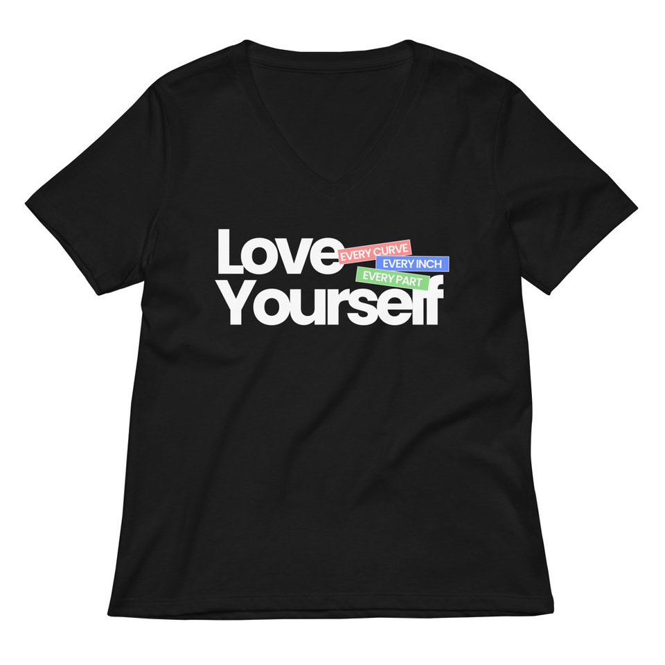 Body Positivity Women's Relaxed V-Neck T-Shirt