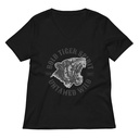 Bold Tiger Spirit Women's Relaxed V-Neck T-Shirt
