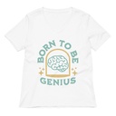 Born To Be Genius - Brain Women's Relaxed V-Neck T-Shirt