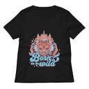 Born to be Wild - Tiger Women's Relaxed V-Neck T-Shirt
