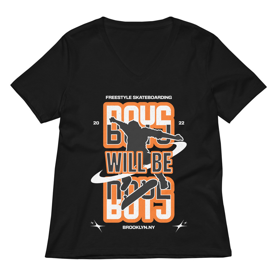 Boys will be boys Women's Relaxed V-Neck T-Shirt