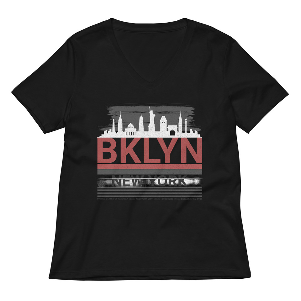Brooklyn -New York   Women's Relaxed V-Neck T-Shirt