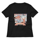 Brooklyn Basketball Team - Athletic Sports Women's Relaxed V-Neck T-Shirt