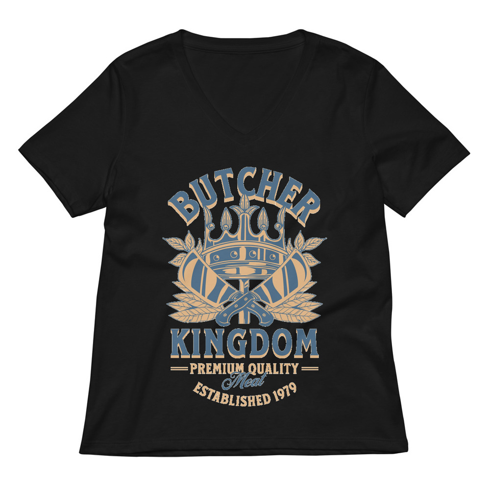 Butcher Kingdom - Royal Women's Relaxed V-Neck T-Shirt