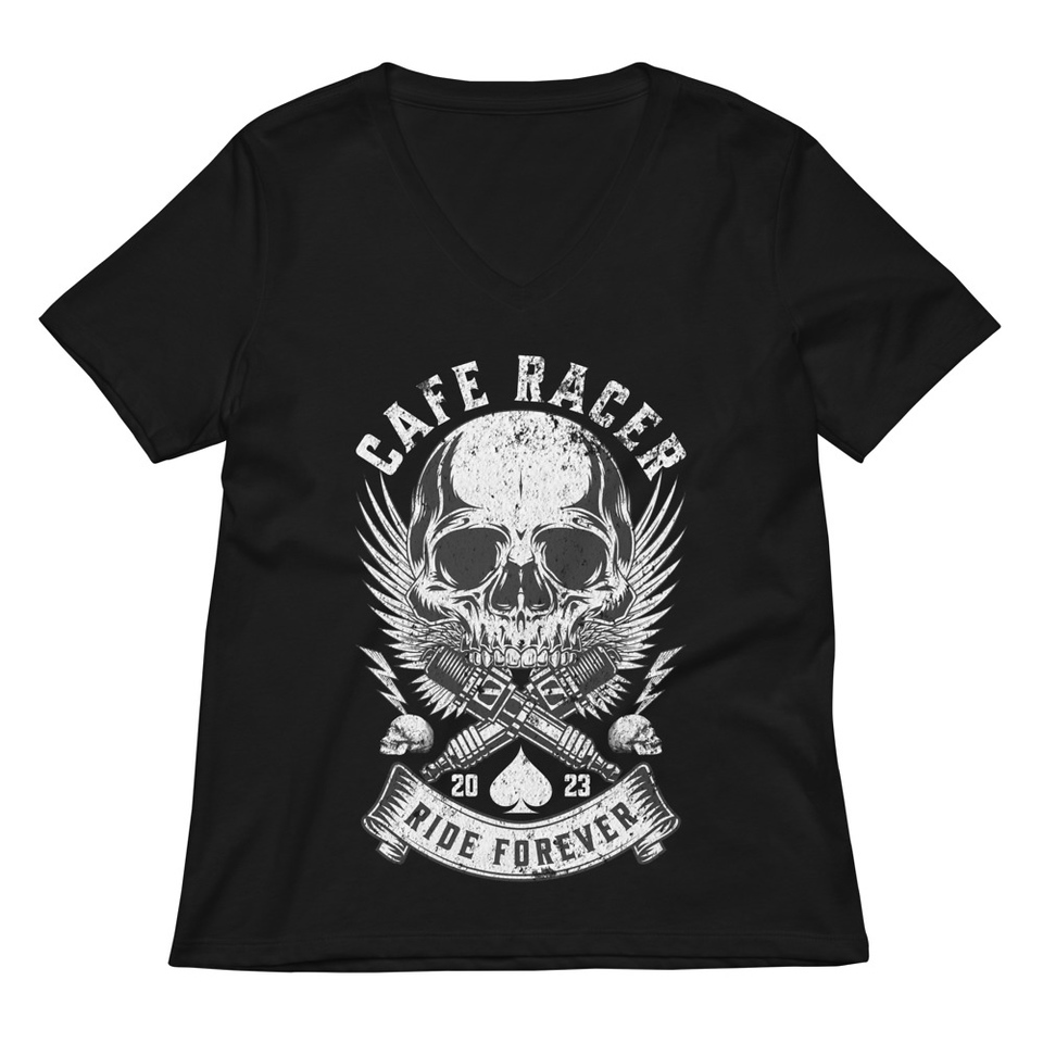 CAFE RACER Women's Relaxed V-Neck T-Shirt