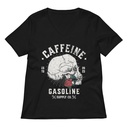 CAFFEINE GASOLINE Women's Relaxed V-Neck T-Shirt