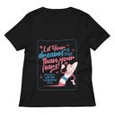 Calligraphic Soul Women's Relaxed V-Neck T-Shirt