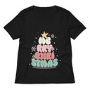 Cartoony Christmas Tree Women's Relaxed V-Neck T-Shirt