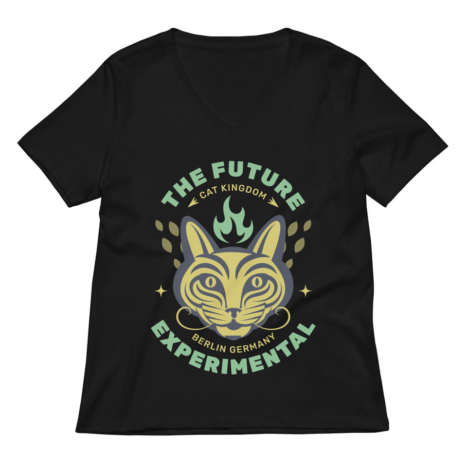 Cat Kingdom Berlin - Animal Women's Relaxed V-Neck T-Shirt