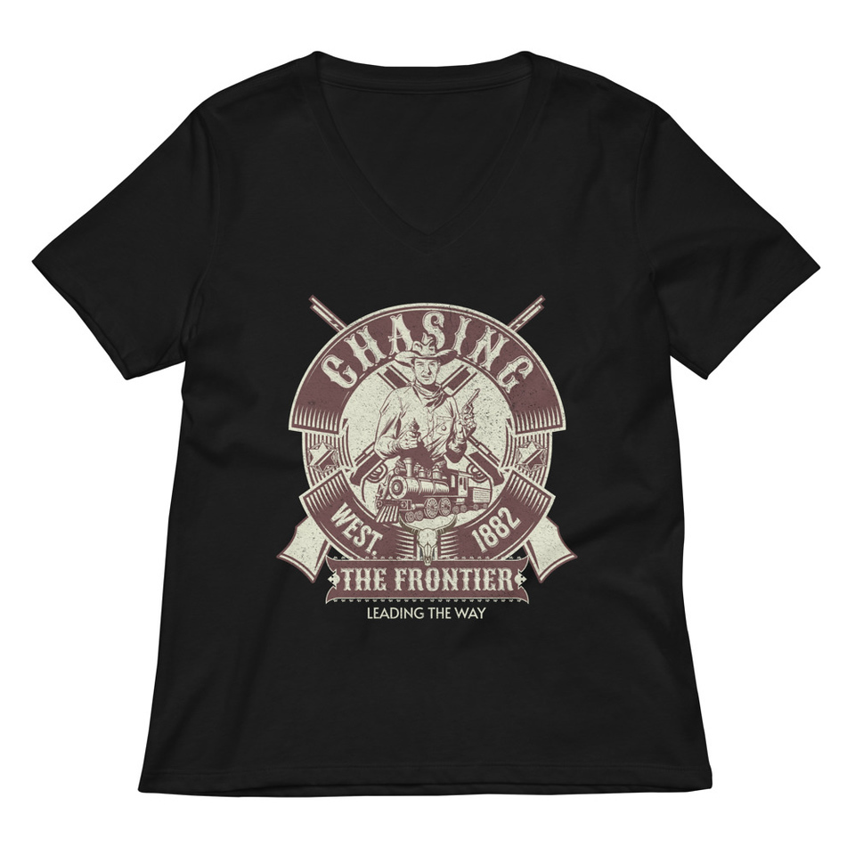 Chasing the Frontier Women's Relaxed V-Neck T-Shirt