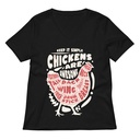 Chickens Are Awesome - Butcher Cuts Women's Relaxed V-Neck T-Shirt