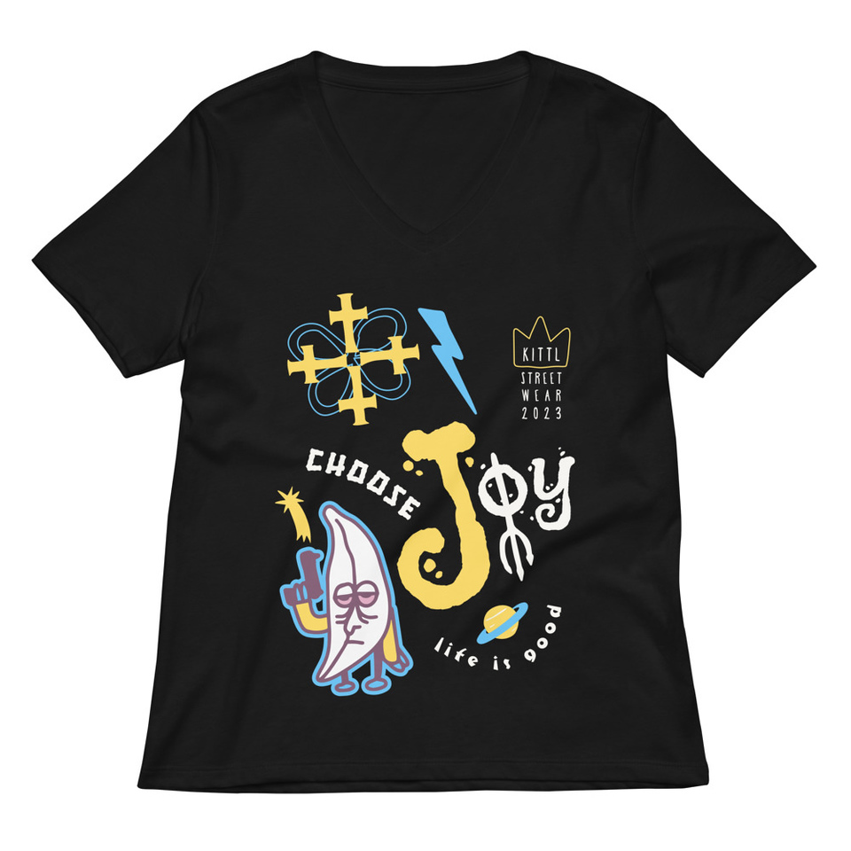 Choose Joy Women's Relaxed V-Neck T-Shirt