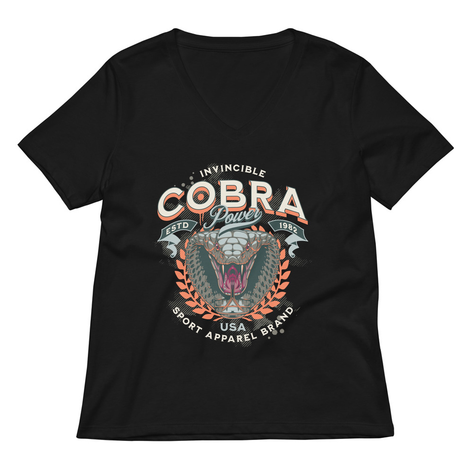 Cobra Power - Sports Women's Relaxed V-Neck T-Shirt
