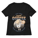 Coffee Cup - Comics Mascot Women's Relaxed V-Neck T-Shirt