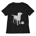 Coffee Dog Women's Relaxed V-Neck T-Shirt