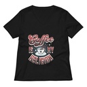 Coffee is my Religion - Funny Women's Relaxed V-Neck T-Shirt