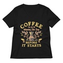 Coffee, The art of Winning The Day Women's Relaxed V-Neck T-Shirt