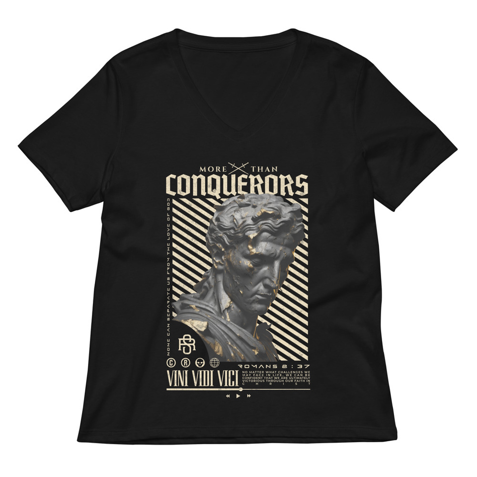 Conquerors Women's Relaxed V-Neck T-Shirt