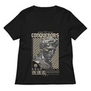 Conquerors Women's Relaxed V-Neck T-Shirt
