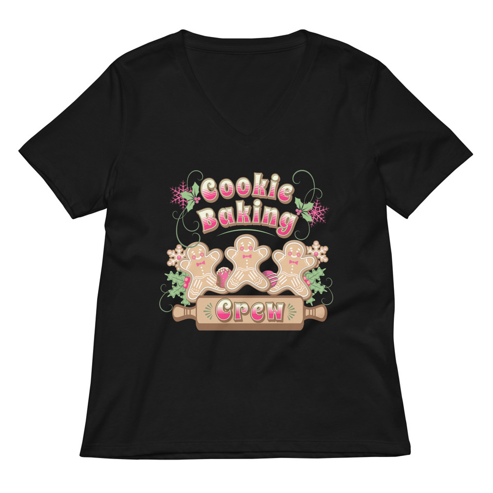 Cookie Baking Crew Women's Relaxed V-Neck T-Shirt