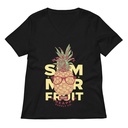 Cool Pineapple - Tropical Fruit Women's Relaxed V-Neck T-Shirt