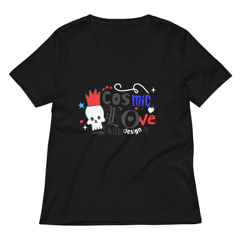 Cosmic Love Women's Relaxed V-Neck T-Shirt