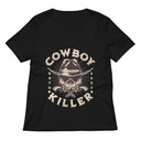 COWBOY KILLER Women's Relaxed V-Neck T-Shirt