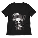 Crazy World Women's Relaxed V-Neck T-Shirt