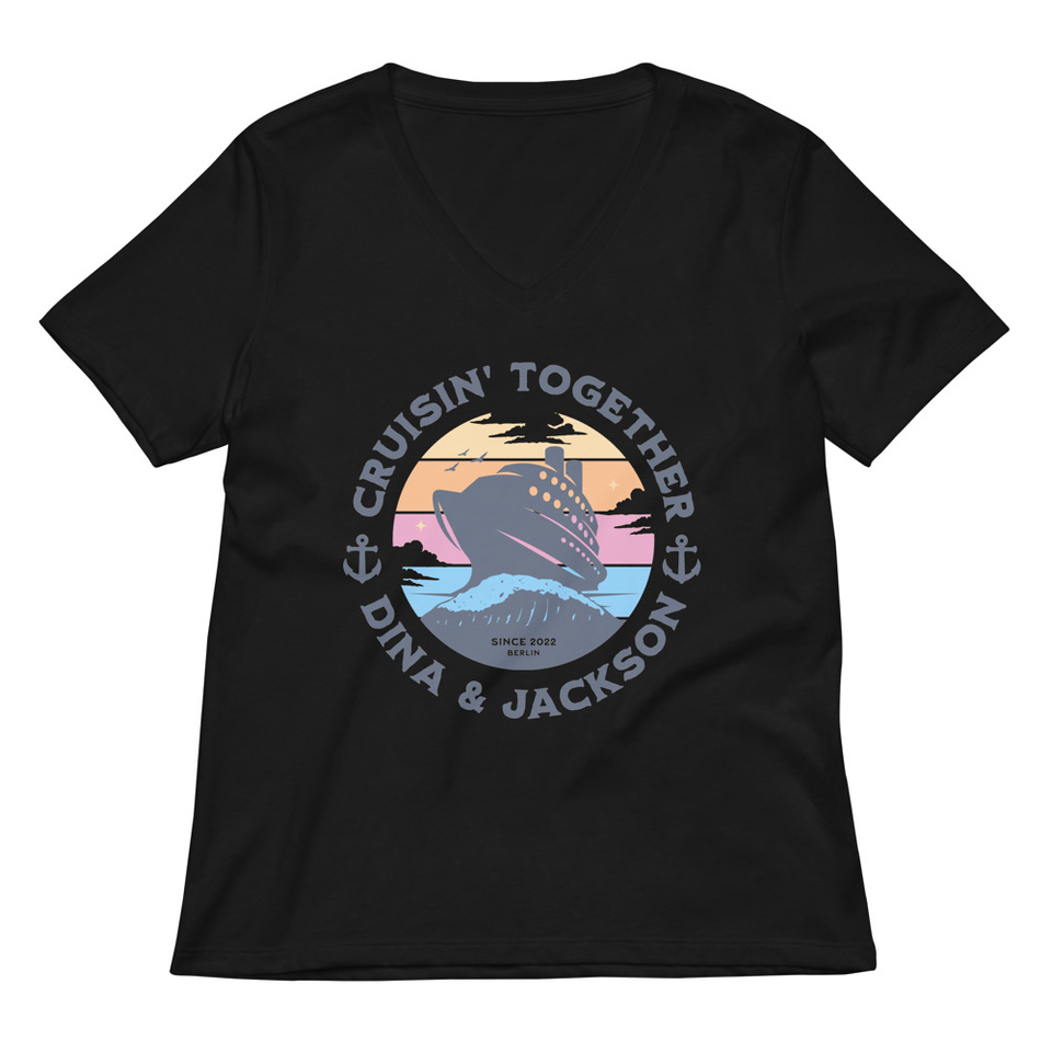 Cruisin' Together - Cruise Ship Women's Relaxed V-Neck T-Shirt