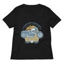 Custom Garage - Motorcycle Women's Relaxed V-Neck T-Shirt