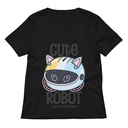 Cute Cat - AI Women's Relaxed V-Neck T-Shirt