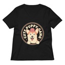 Cute Puppy Gang - Corgi Women's Relaxed V-Neck T-Shirt