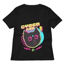 Cyber Cat - Neon Color Women's Relaxed V-Neck T-Shirt