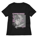Cyborg - Y2k Style Women's Relaxed V-Neck T-Shirt