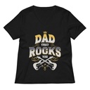 Dad That Rocks You - Electric Guitar Women's Relaxed V-Neck T-Shirt
