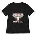 Deah Skull Women's Relaxed V-Neck T-Shirt