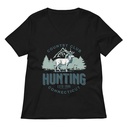 Deer Hunting Country Club  Women's Relaxed V-Neck T-Shirt