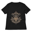 Defend us in battle - Knight with sword Women's Relaxed V-Neck T-Shirt