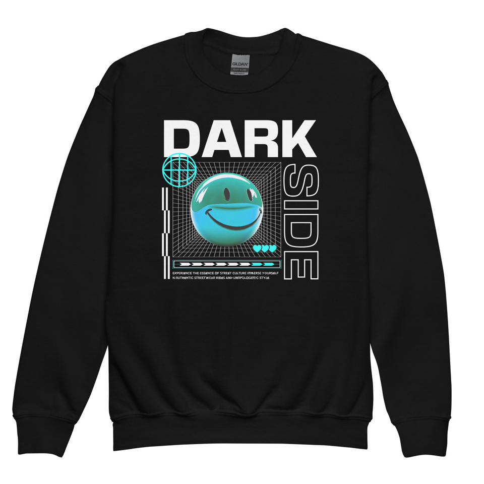 Abstract Y2K Youth Crew Neck Sweatshirt