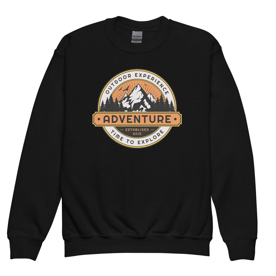 Adventure - Outdoor Mountain Youth Crew Neck Sweatshirt