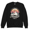 Adventure Await - Wilderness Camping Youth Crew Neck Sweatshirt