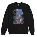 American Biker for Life Youth Crew Neck Sweatshirt