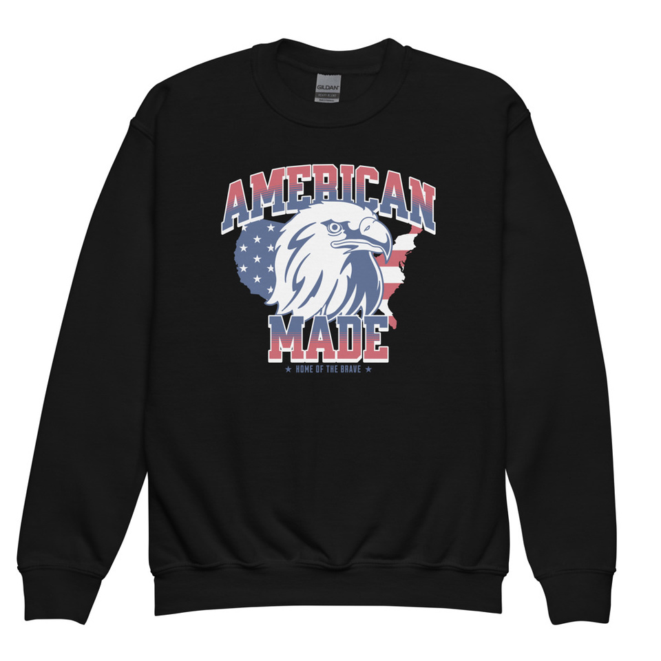 American Made Youth Crew Neck Sweatshirt